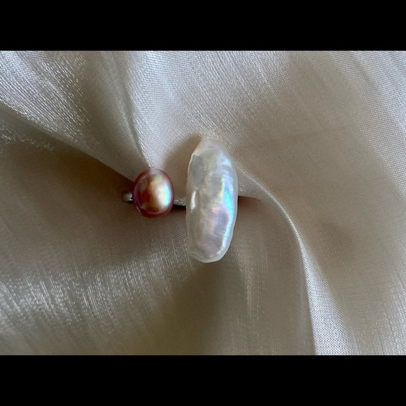 AAAA double pearl ring top quality keshi - Picture 16 of 17